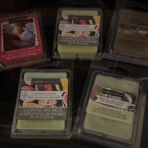 Luminess Scented Wax Melts - Coconut & Citrus, Green Tea & Bamboo set of 5